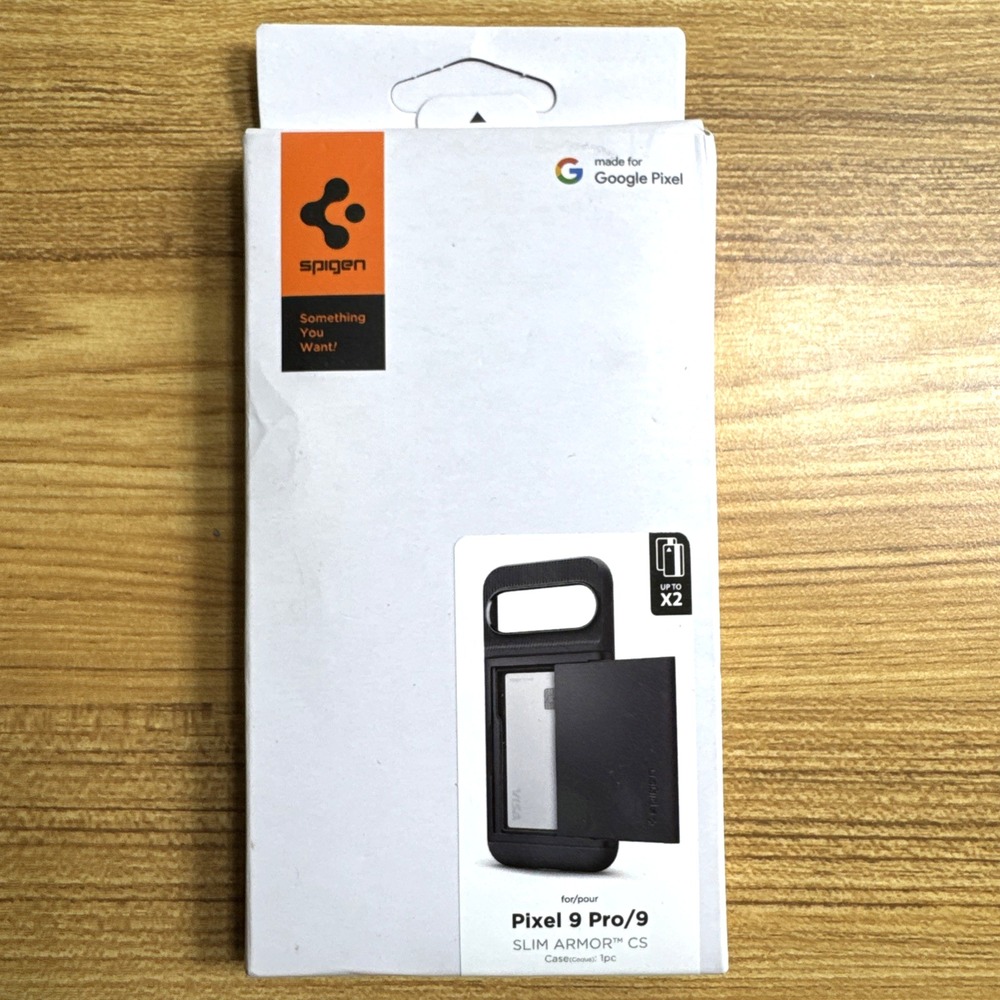 Spigen Pixel 9 Pro Case Slim‎ Armor CS w/ Card Holder Black ACS07695